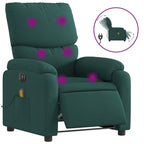 Massagestoel Stof Donkergroen