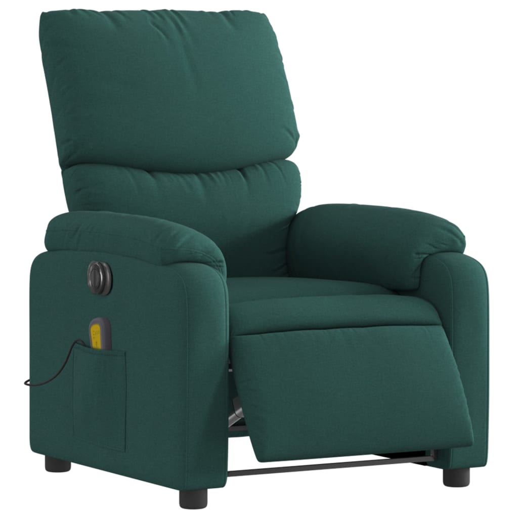 Massagestoel Stof Donkergroen