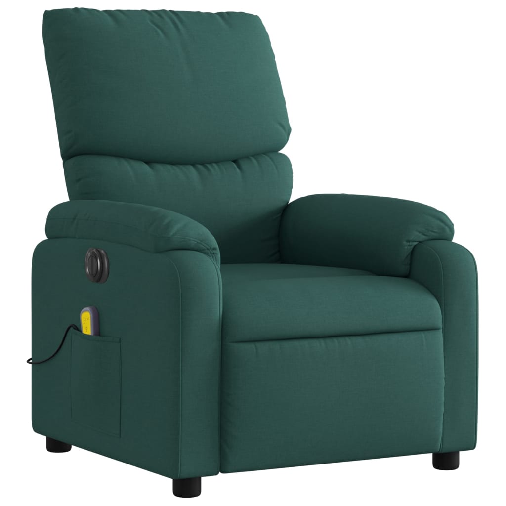 Massagestoel Stof Donkergroen