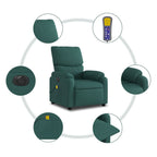 Massagestoel Stof Donkergroen