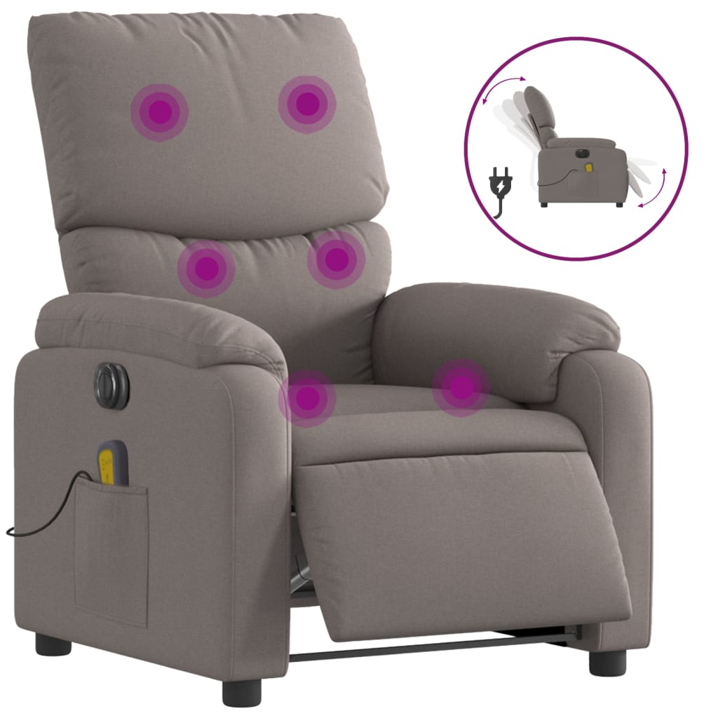 Massagestoel Stof Taupe