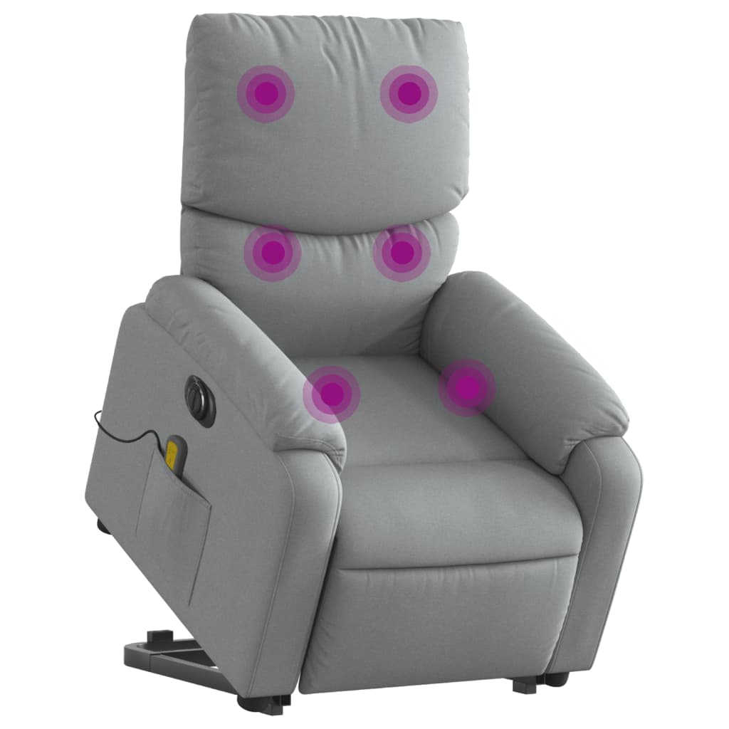 Sta-Op-Massagestoel Stof Lichtgrijs