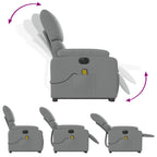 Sta-Op-Massagestoel Stof Lichtgrijs