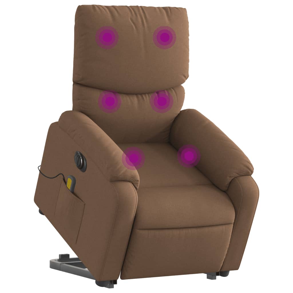 Sta-Op-Massagestoel Stof Bruin