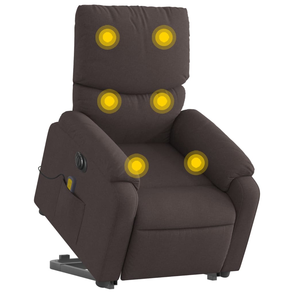 Sta-Op-Massagestoel Stof Donkerbruin