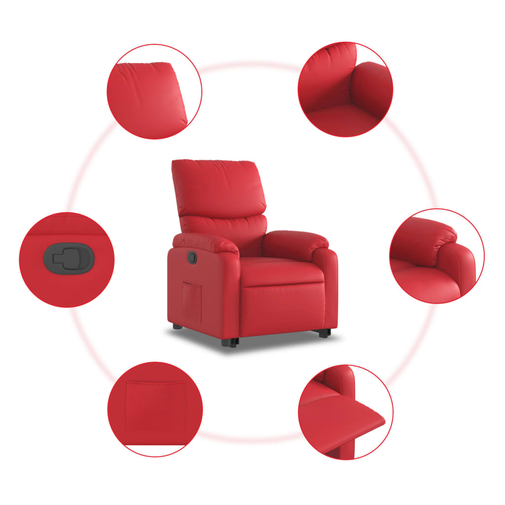 Sta-Op-Stoel Kunstleer Rood