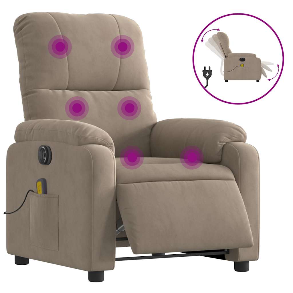 Massagestoel Microvezelstof Taupe