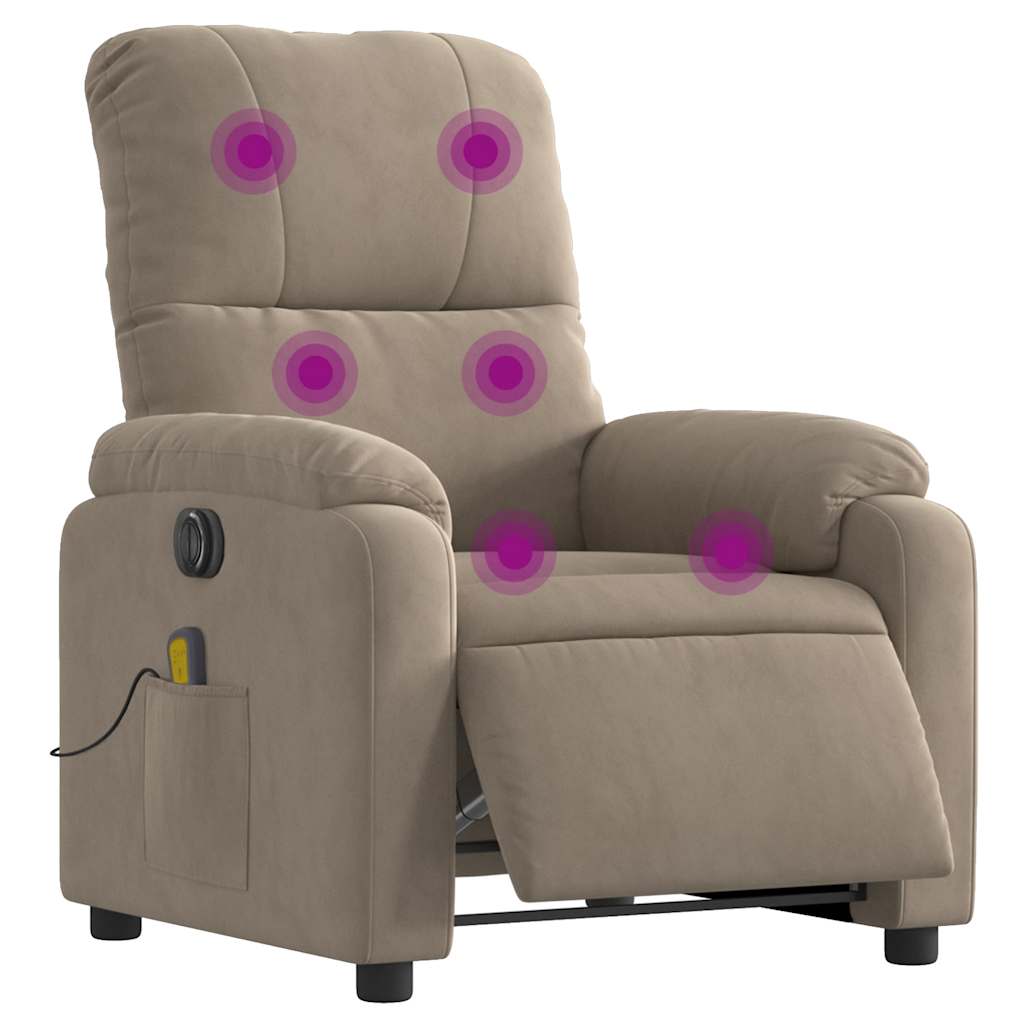 Massagestoel Microvezelstof Taupe