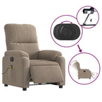 Massagestoel Microvezelstof Taupe