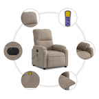 Massagestoel Microvezelstof Taupe