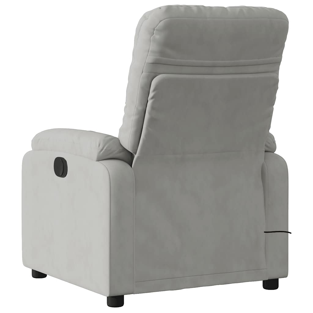 Massagestoel Microvezelstof Lichtgrijs