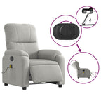 Massagestoel Microvezelstof Lichtgrijs