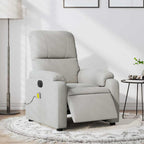 Massagestoel Microvezelstof Lichtgrijs