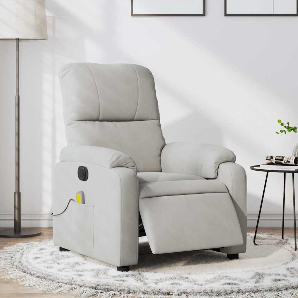 Massagestoel Microvezelstof Lichtgrijs