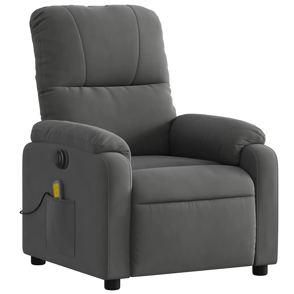 Massagestoel Microvezelstof Donkergrijs