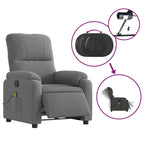 Massagestoel Microvezelstof Donkergrijs