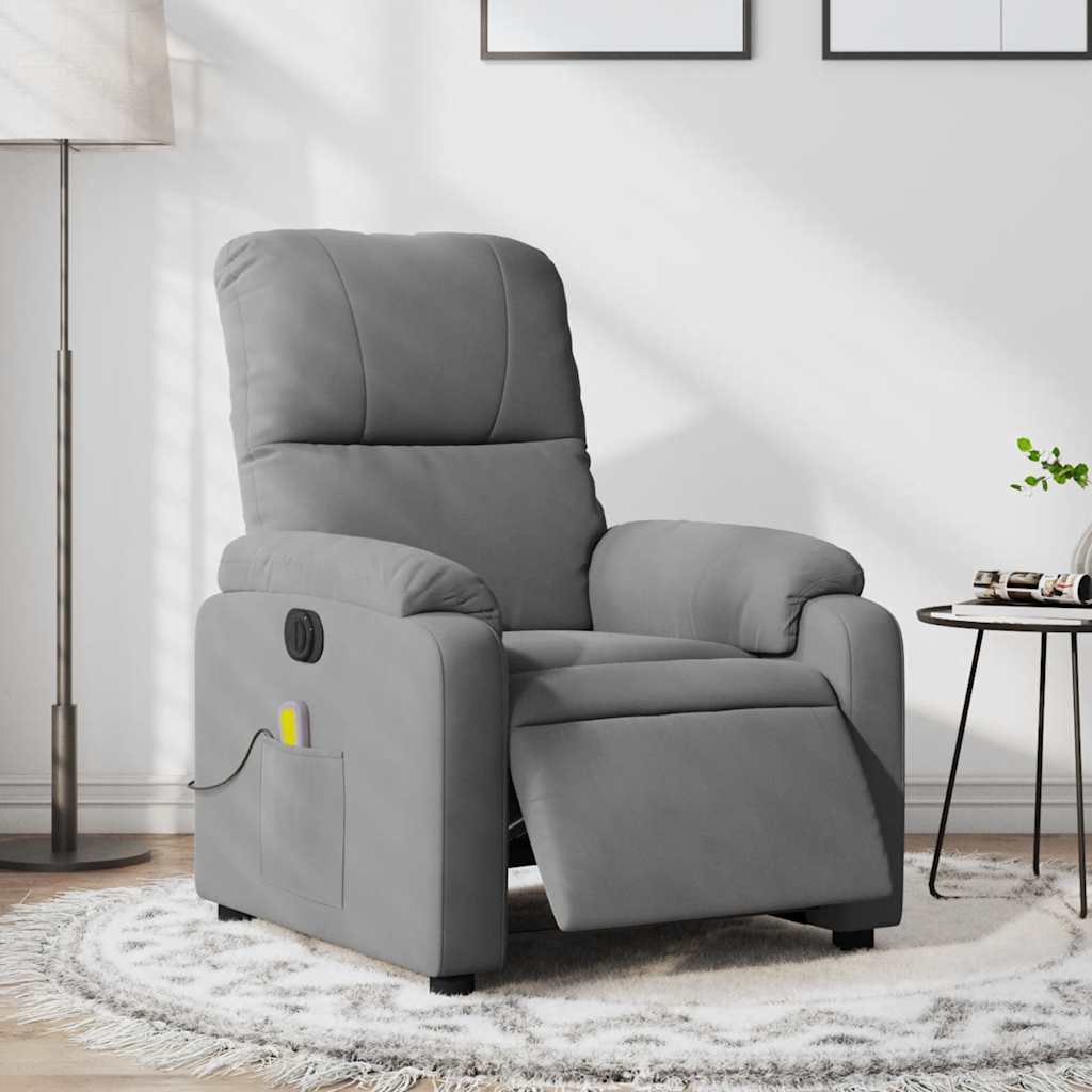 Massagestoel Microvezelstof Donkergrijs