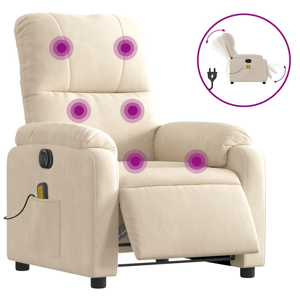 Massagestoel Microvezelstof Beige