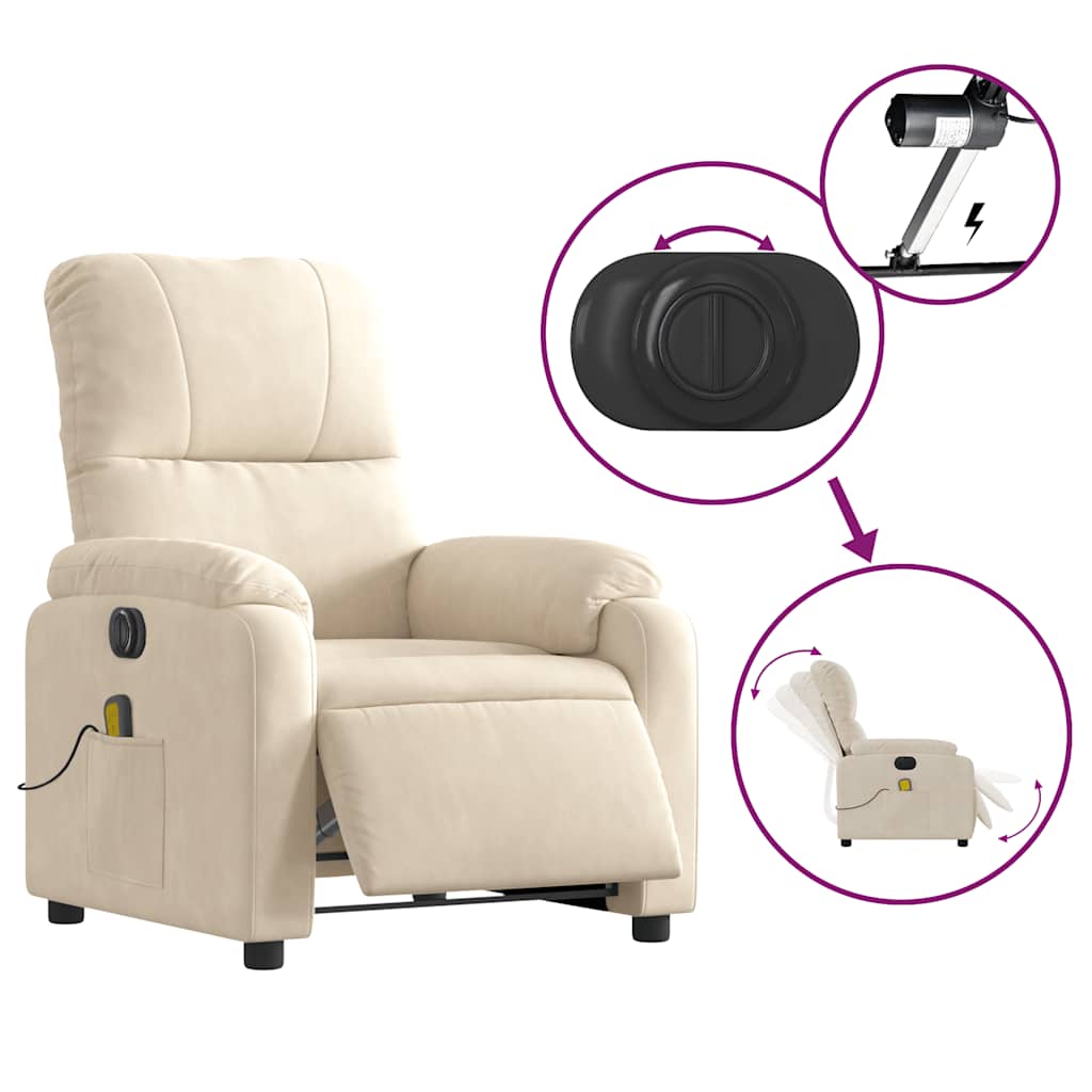 Massagestoel Microvezelstof Beige