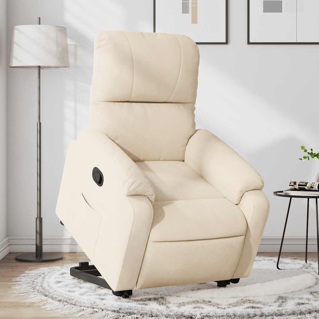 Sta-Op-Massagestoel Verstelbaar Microvezelstof Beige