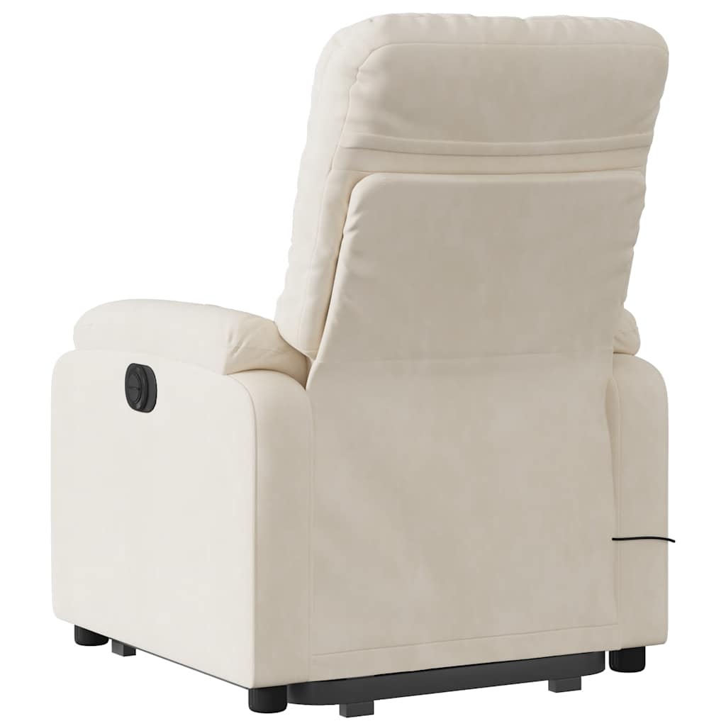 Sta-Op-Massagestoel Verstelbaar Microvezelstof Beige
