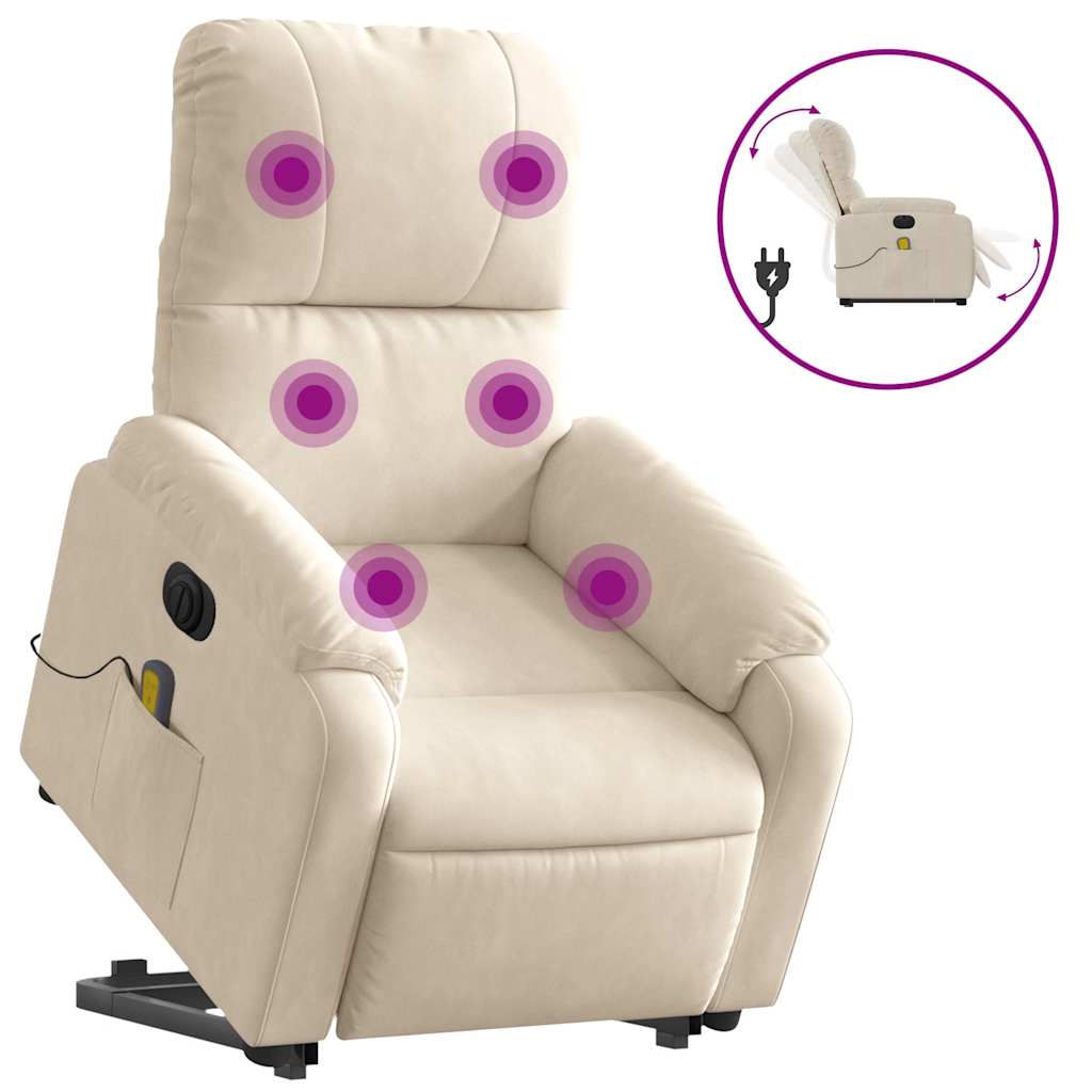 Sta-Op-Massagestoel Microvezelstof Beige