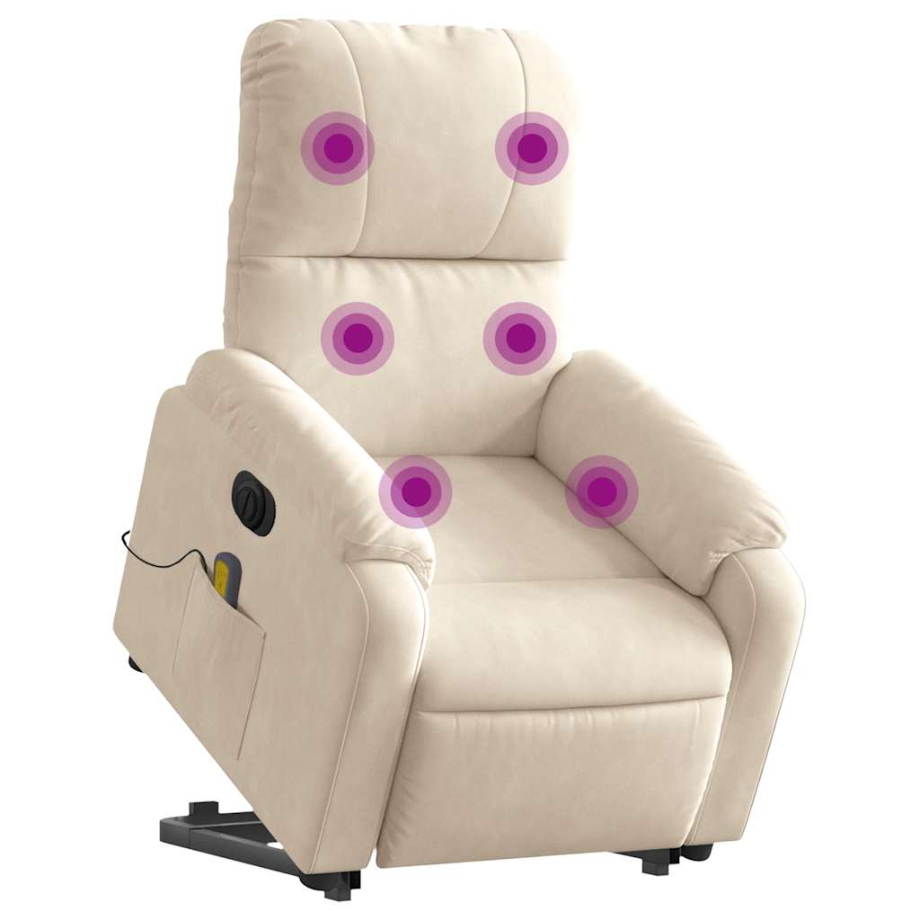 Sta-Op-Massagestoel Microvezelstof Beige