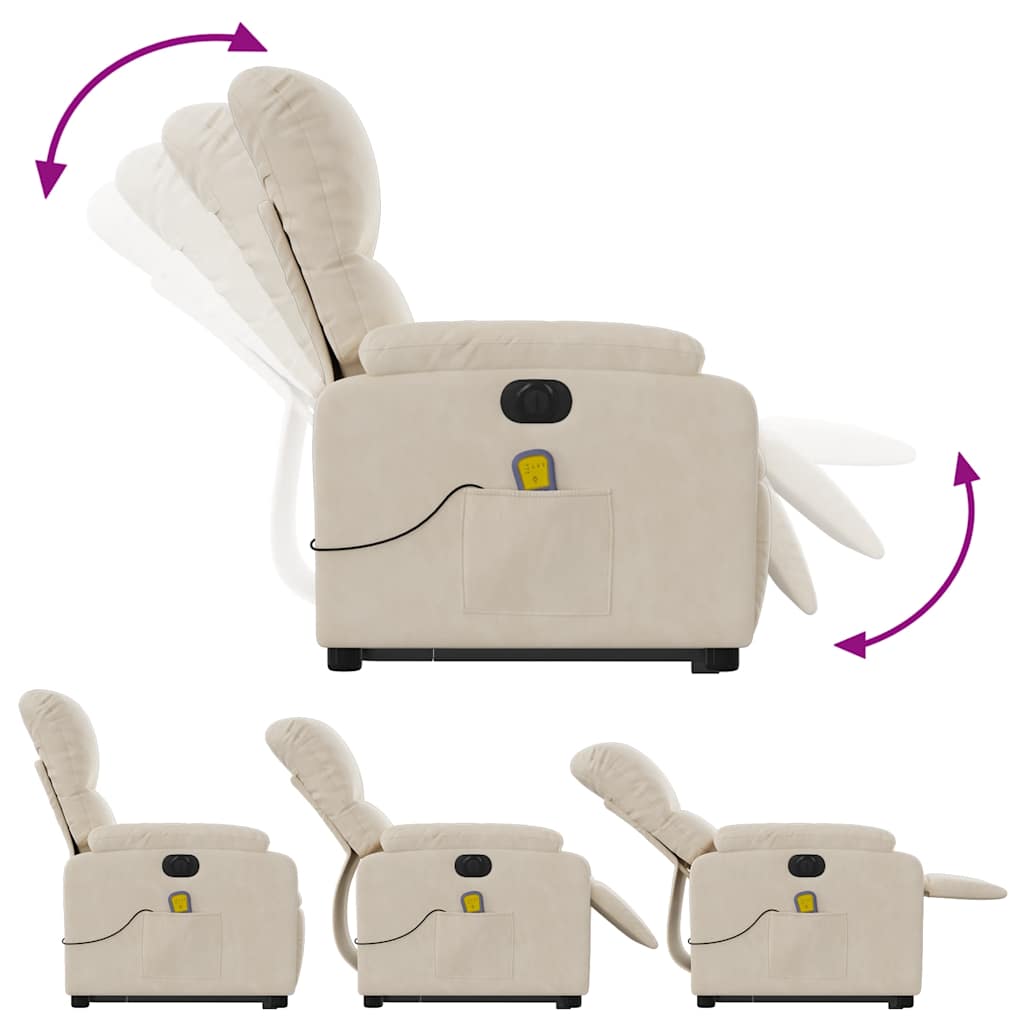 Sta-Op-Massagestoel Microvezelstof Beige