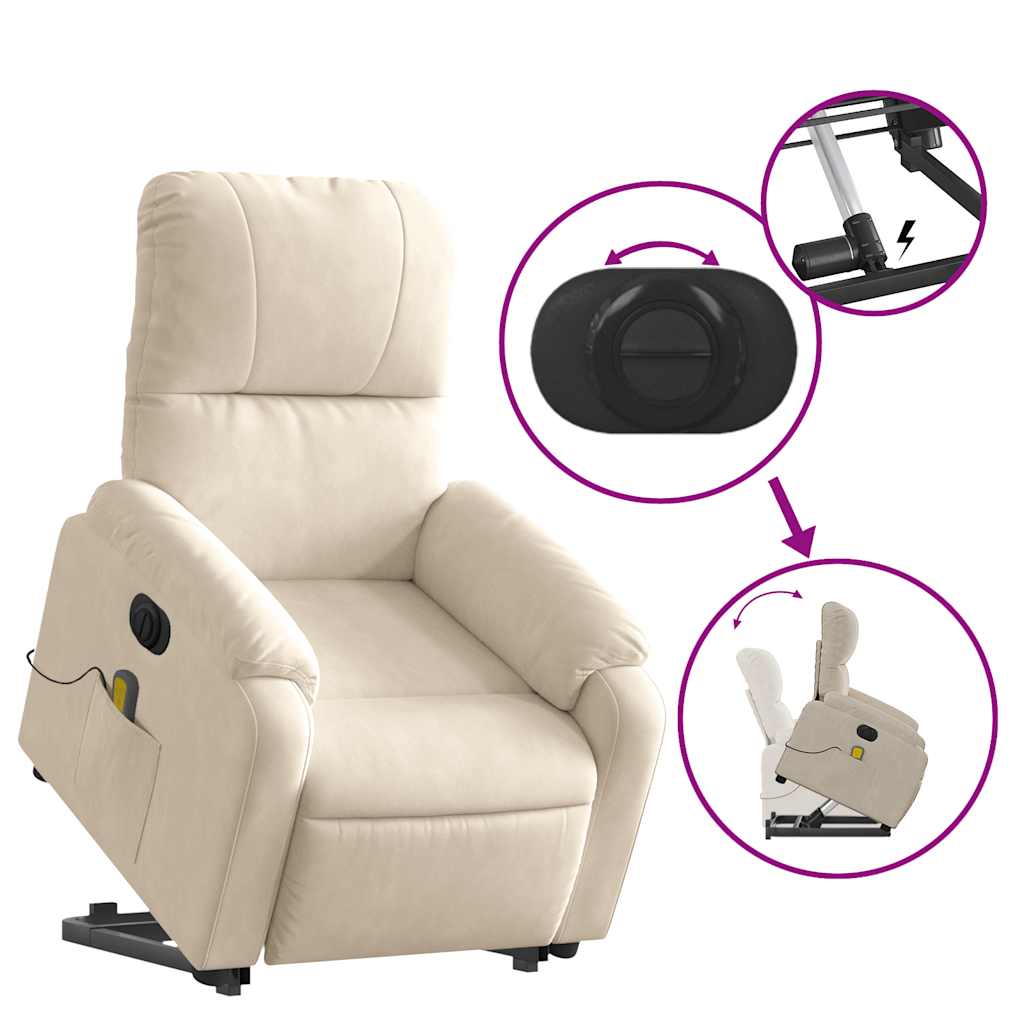 Sta-Op-Massagestoel Microvezelstof Beige