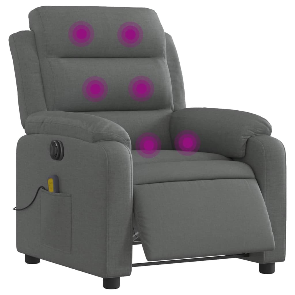 Massagestoel Stof Donkergrijs