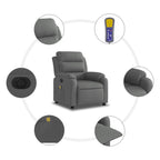 Massagestoel Stof Donkergrijs