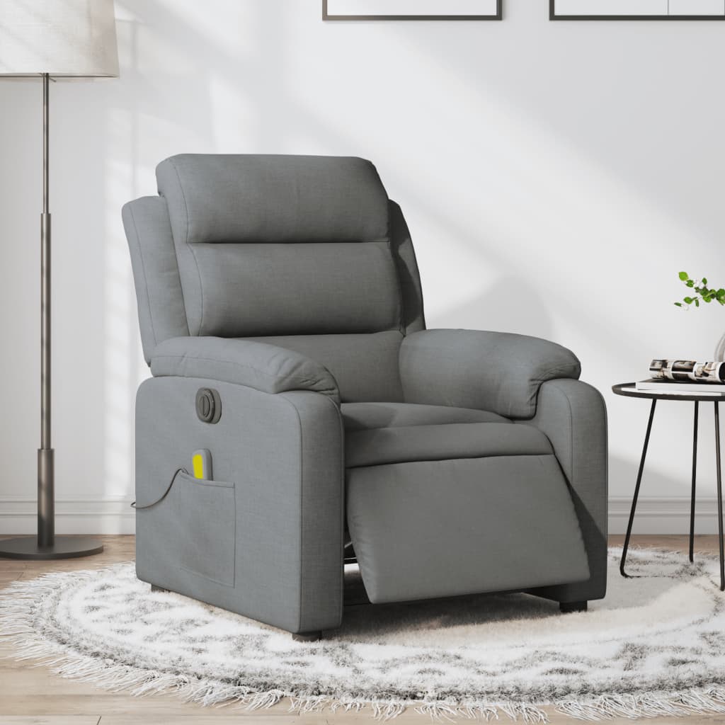 Massagestoel Stof Donkergrijs