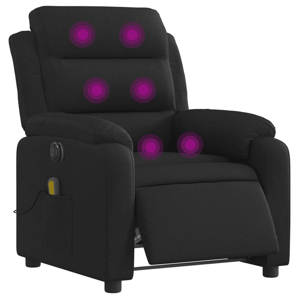 Massagestoel Stof Zwart