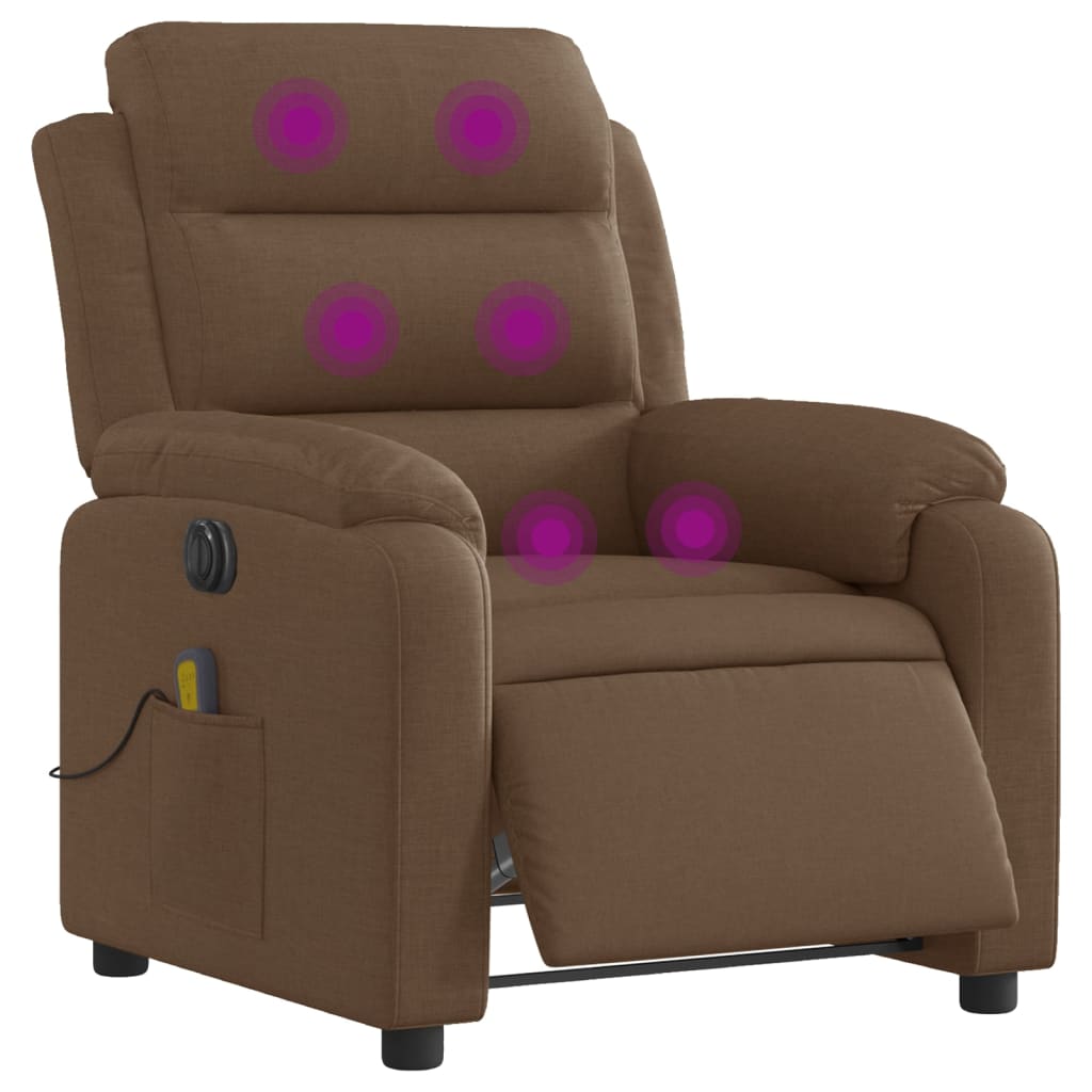 Massagestoel Stof Bruin