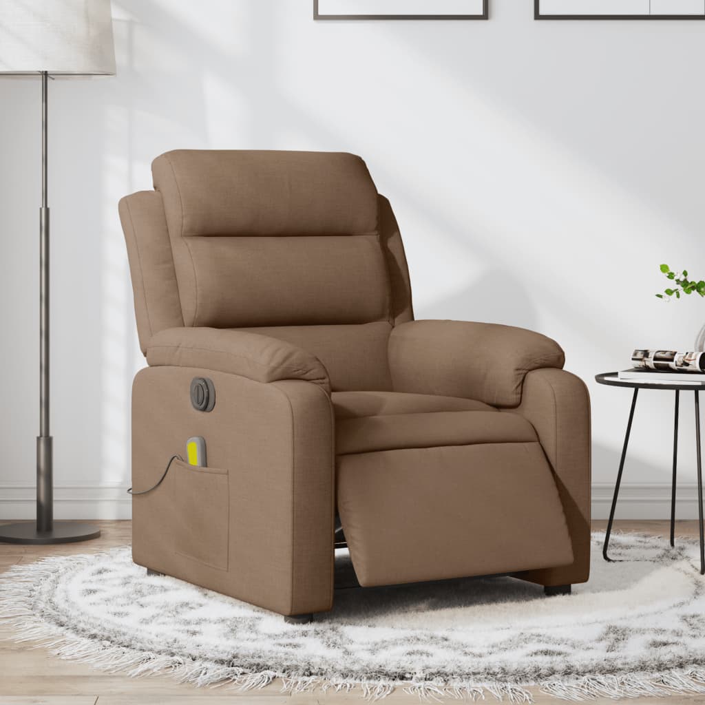 Massagestoel Stof Bruin