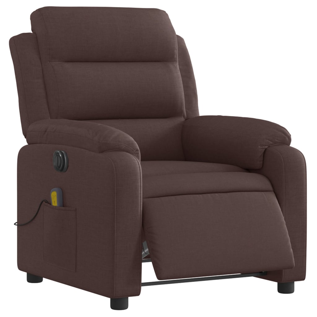 Massagestoel Stof Donkerbruin