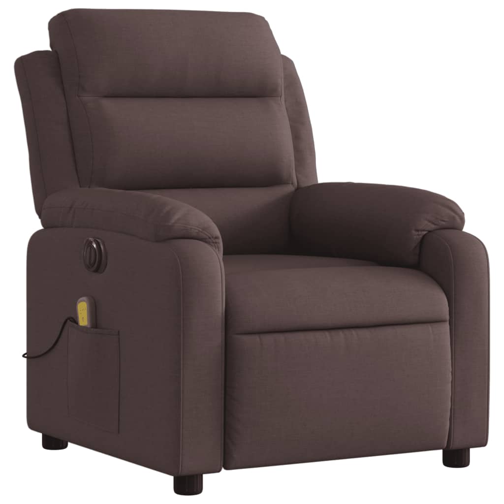 Massagestoel Stof Donkerbruin