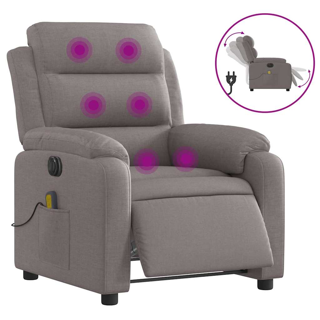Massagestoel Stof Taupe
