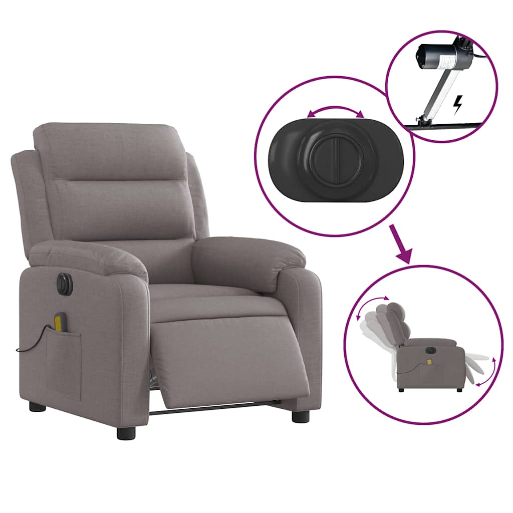 Massagestoel Stof Taupe