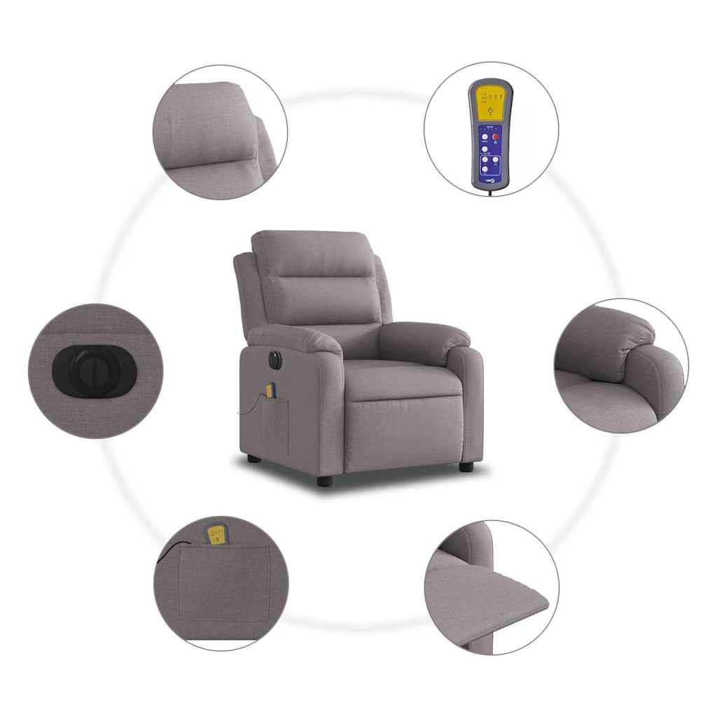 Massagestoel Stof Taupe