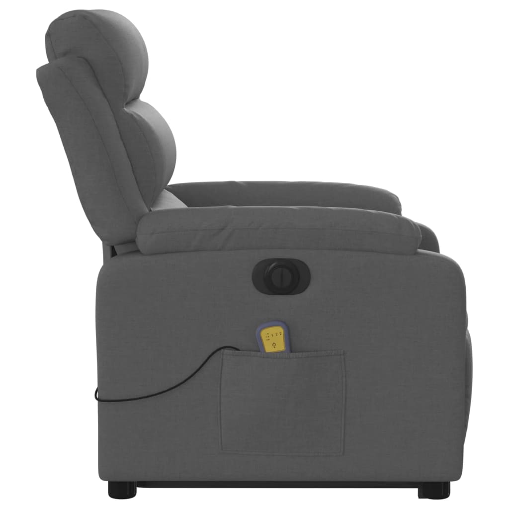Sta-Op-Massagestoel Stof Donkergrijs