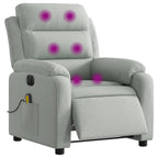 Massagestoel Fluweel Lichtgrijs