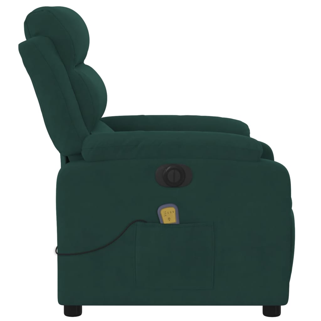 Massagestoel Fluweel Donkergroen