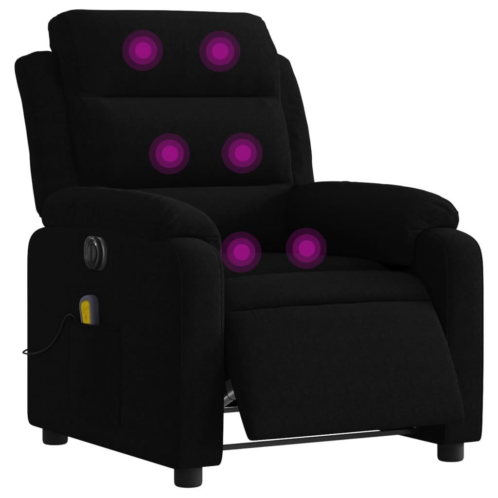 Massagestoel Fluweel Zwart