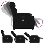 Massagestoel Fluweel Zwart