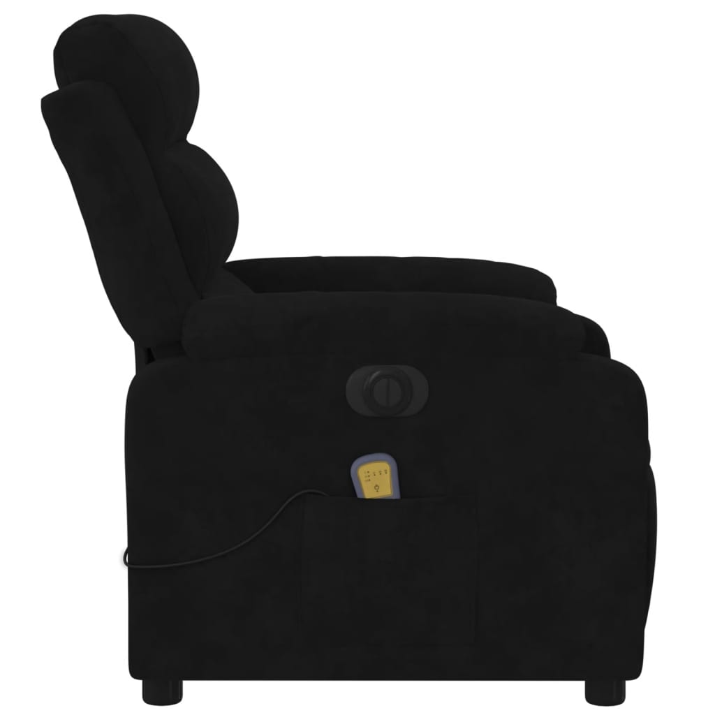 Massagestoel Fluweel Zwart