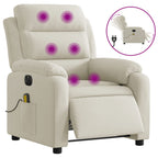Massagestoel Fluweel Kleurig Crème