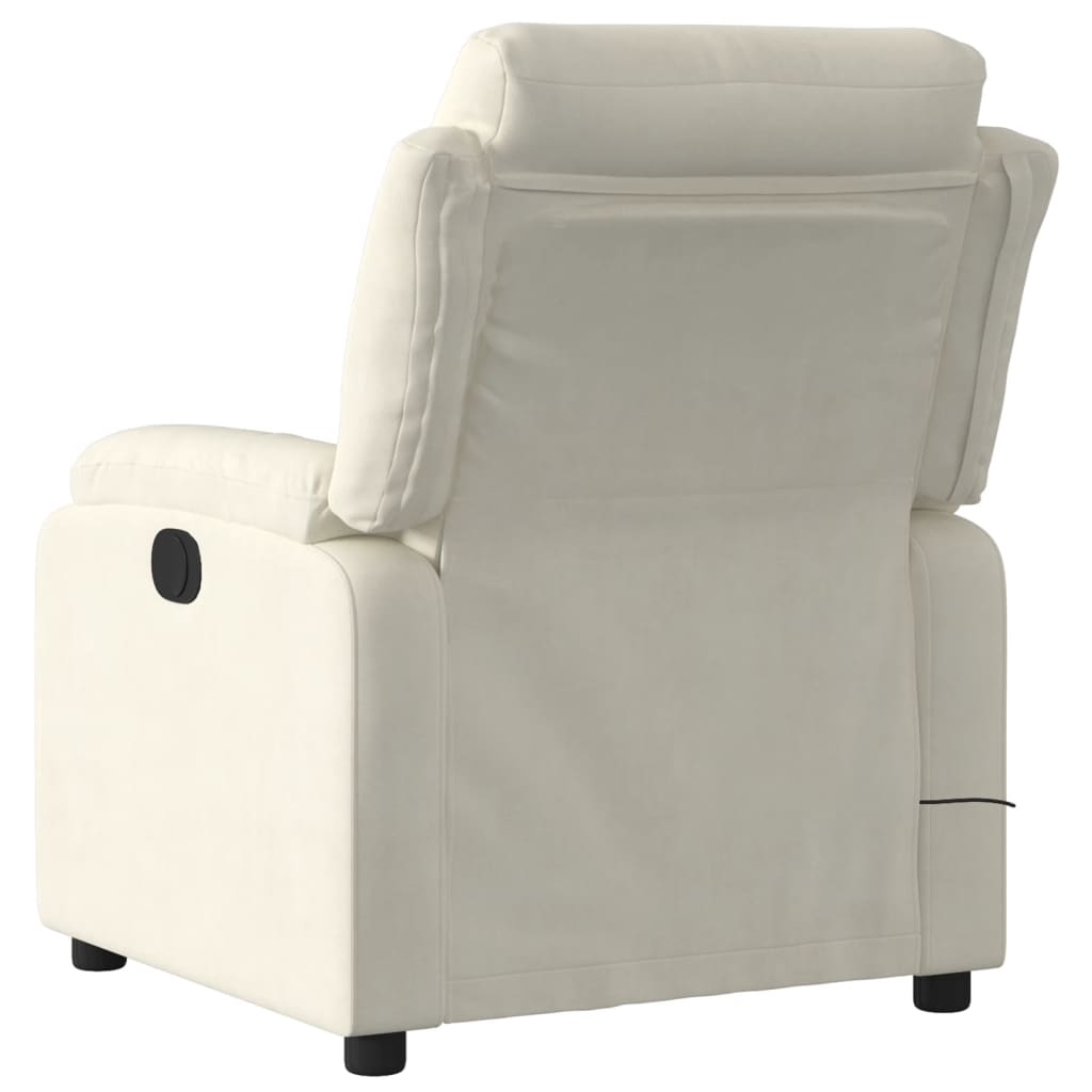 Massagestoel Fluweel Kleurig Crème