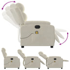 Massagestoel Fluweel Kleurig Crème