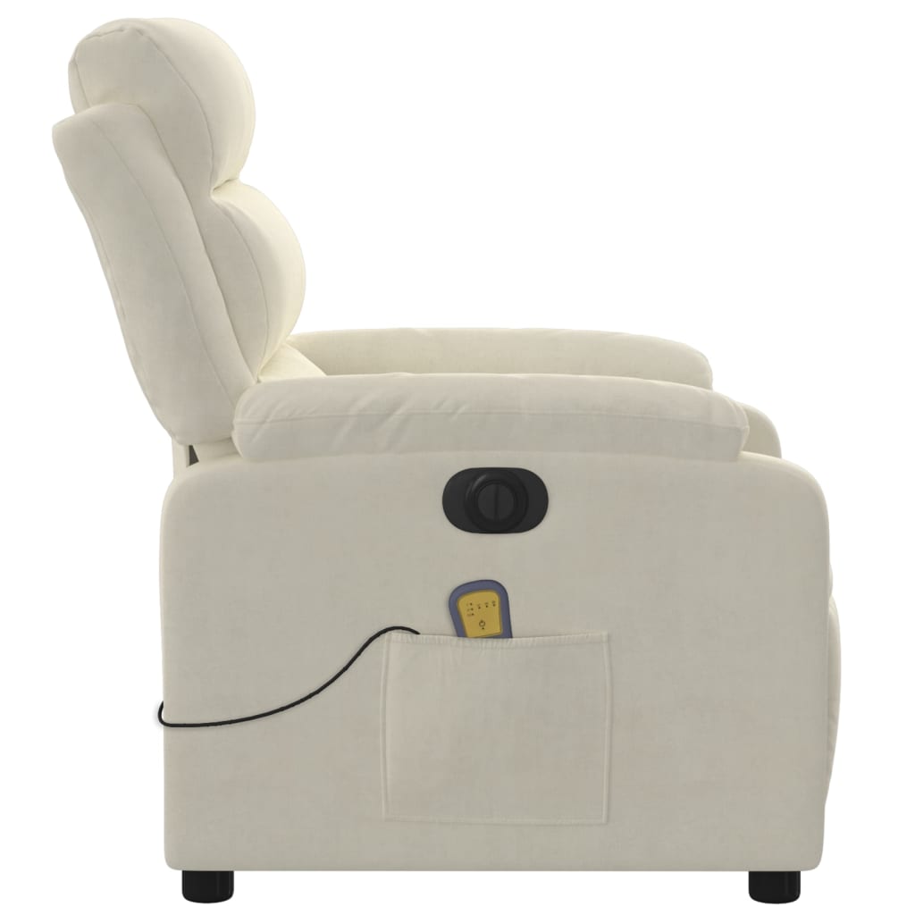 Massagestoel Fluweel Kleurig Crème
